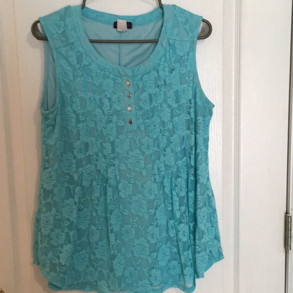 💥Coco turquoise blue sleeveless blouse